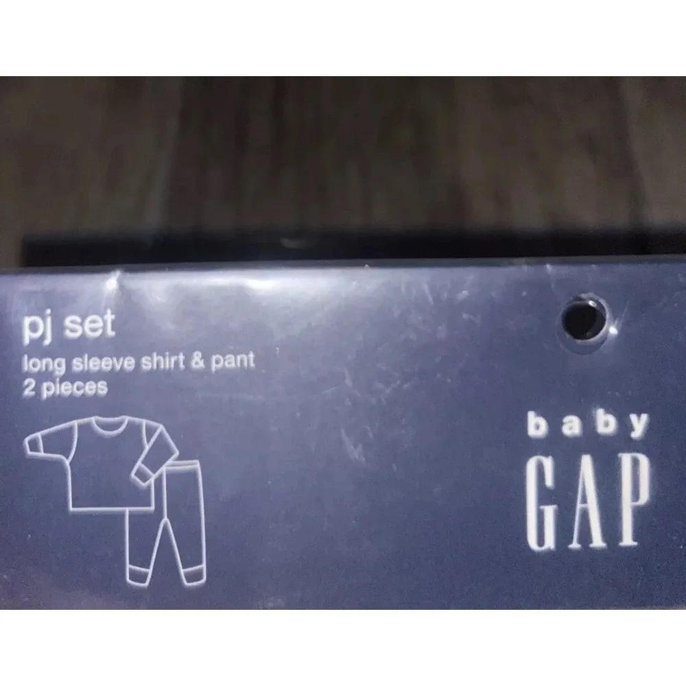 New 6-12 Months BABY‎ GAP Kids 2 Piece PJ Pajama Set Long Sleeve French Fries